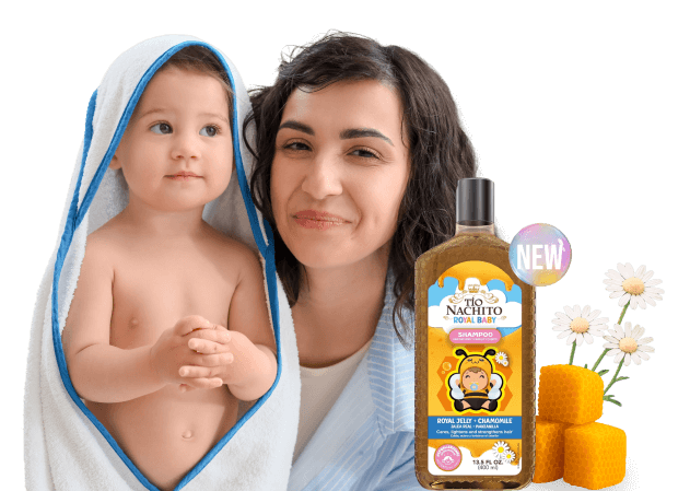 Mom and baby bath time