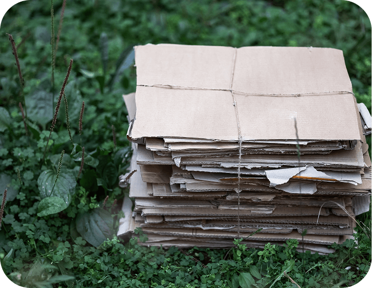 Recycled and recyclable cardboard boxes